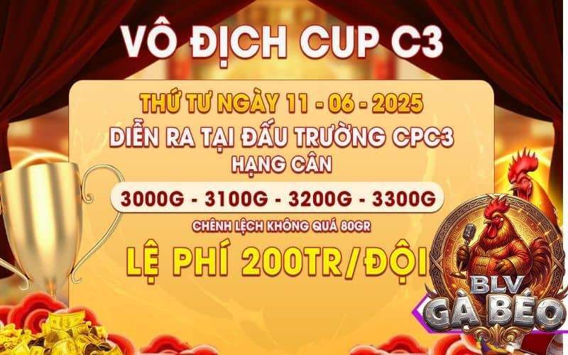 Giải Vô Địch Cup CPC3 Ngày 11/06/2025 Giải Vô Địch Cup CPC3 Ngày 11/06/2025